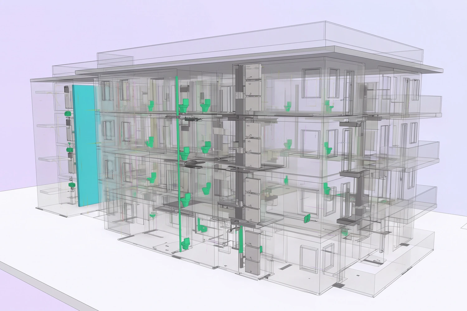 Modelo BIM: Louças e equipamentos