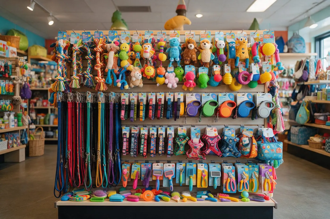 Prateleiras do pet shop